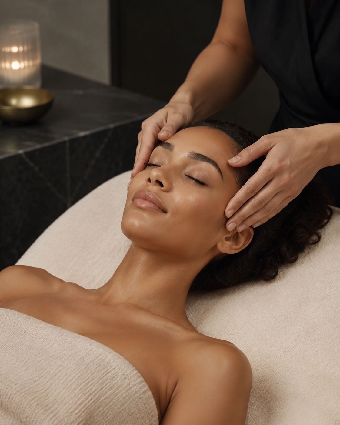 Relaxing facial treatment